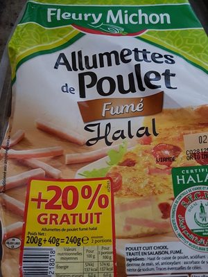Allumettes de poulet fumé halal - Ingrediënten - fr