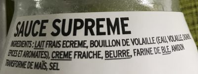Sauce suprême - Ingredients - fr