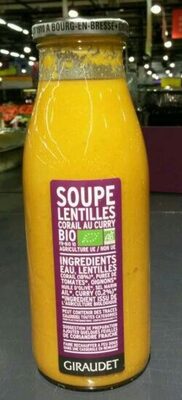 Giraudet Soupe Lentille Corail Curry Bio 50Cl - Product - fr