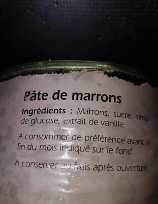 Pâte de marrons - Ingredients - fr