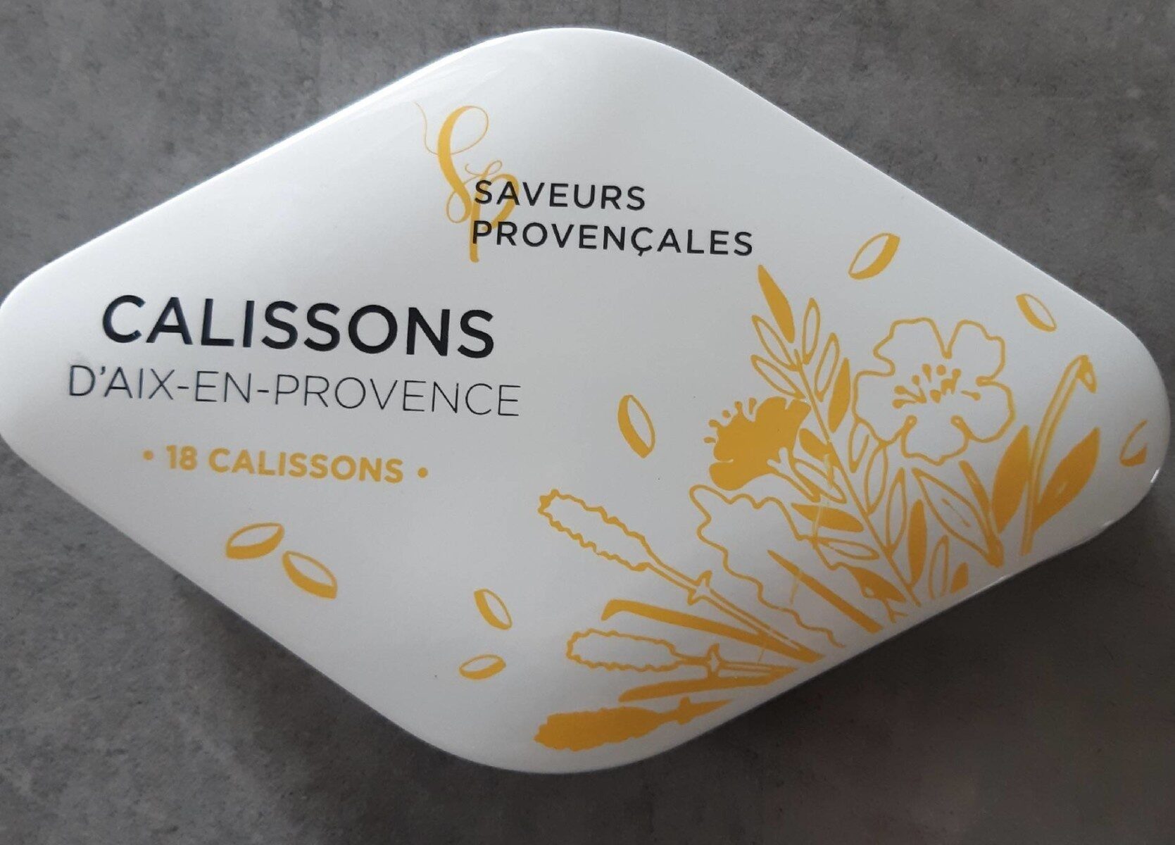 Calissons d'Aix-en-Provence - Tableau nutritionnel