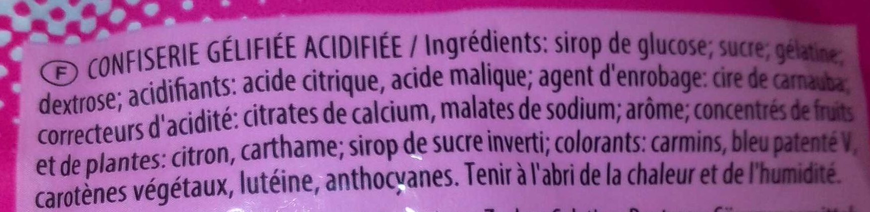 Haribo délir - Ingredienser - fr