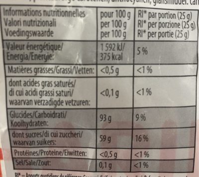 Haribo Dragimania Noir 2KG - Nutrition facts - fr