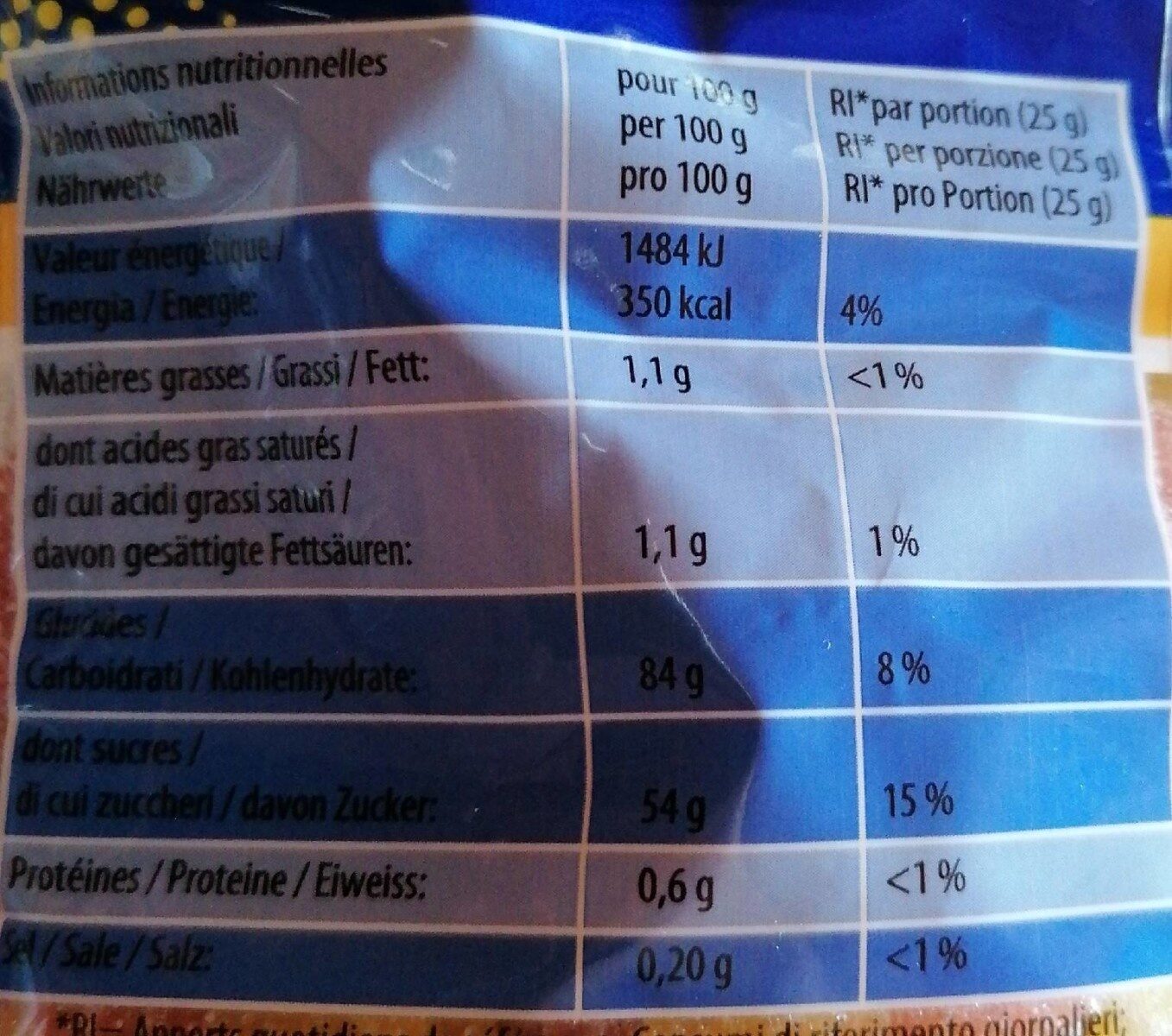 Orangina P!k mini bandz' - Nutrition facts - fr