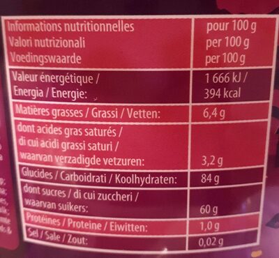 maoam - Nutrition facts - fr