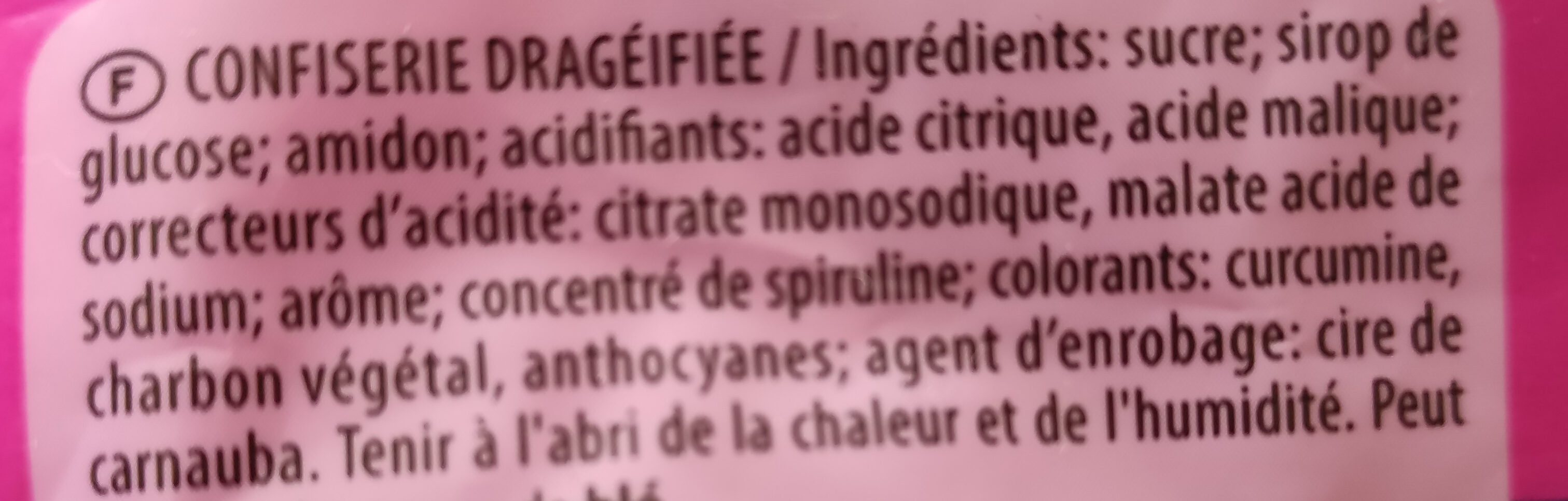 Dragibus - Ingrediënten - fr