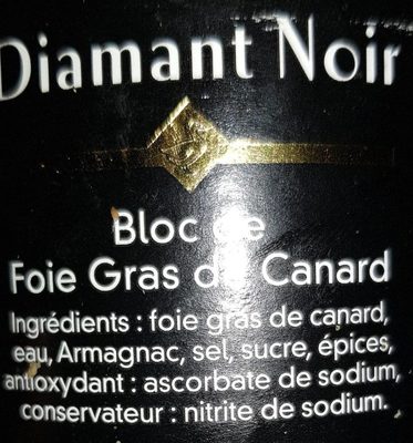 Bloc de foie gras de canard - Ingrédients