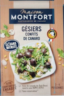 Gésiers confits de canard IGP Sud-ouest Montfort - Produkt - fr