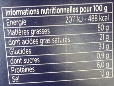 Foie gras - Nutrition facts