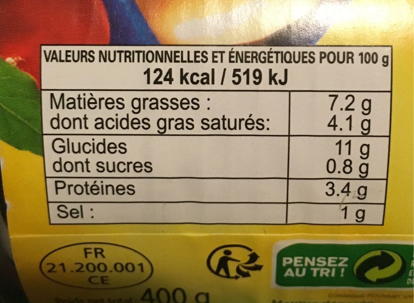 Quenelles brochet sauce nantua Julien Mack boîte 1/2 - Nutrition facts - fr