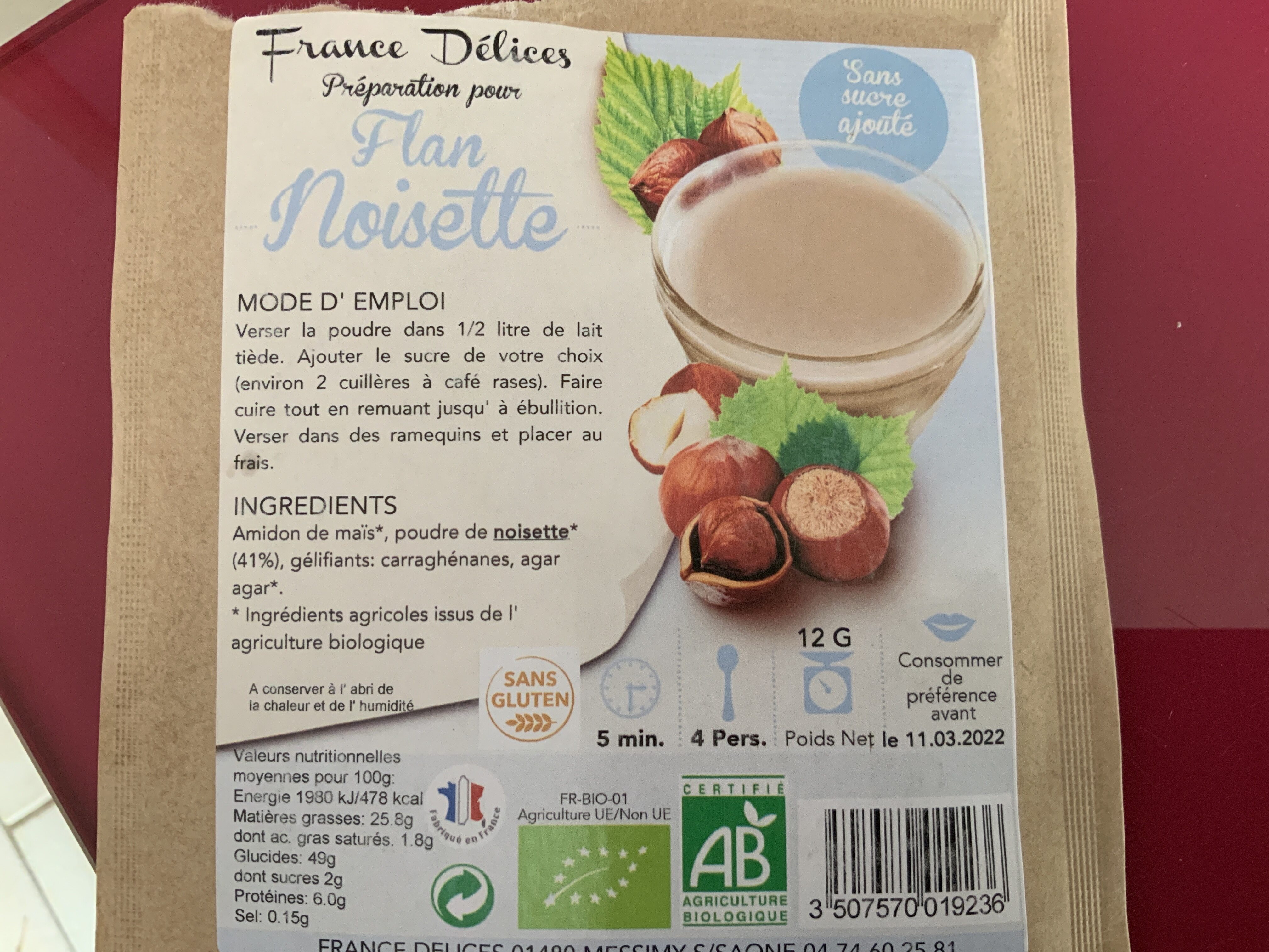Flan noisette - Product - fr