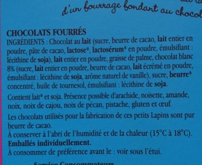 Les lapins gourmands - Ingredients
