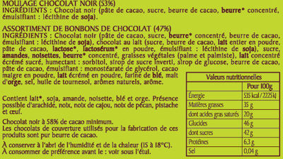 L'Œuf noir et ses petits Œufs - Moulage chocolat noir - Ingredients - fr