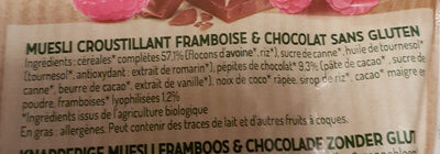 muesli croustillant Framboise & chocolat - Ingrédients