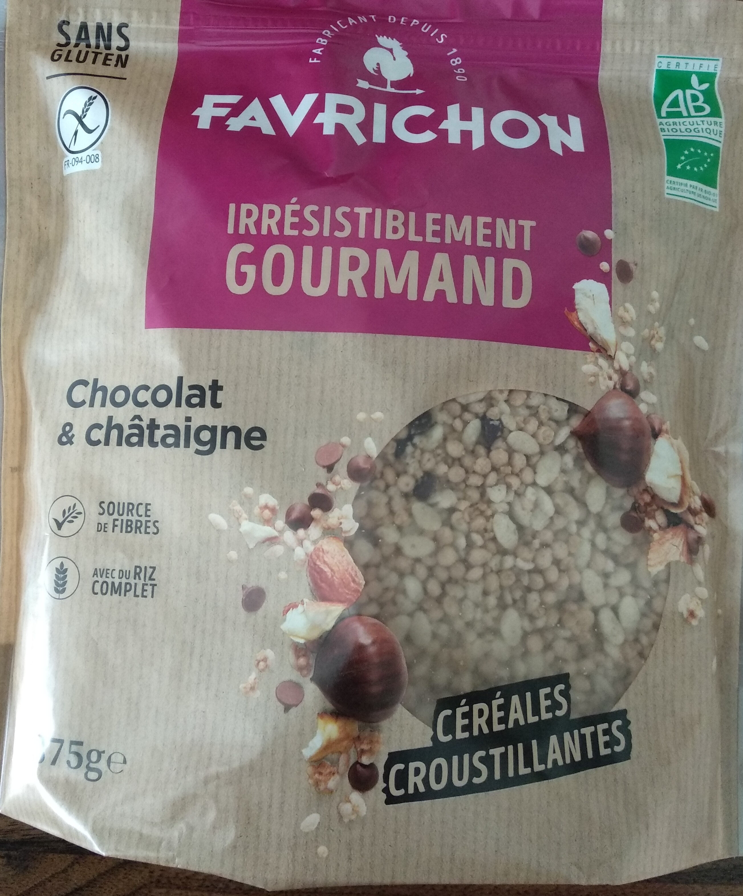 Céréales croustillantes Chocolat & châtaigne - Product - fr
