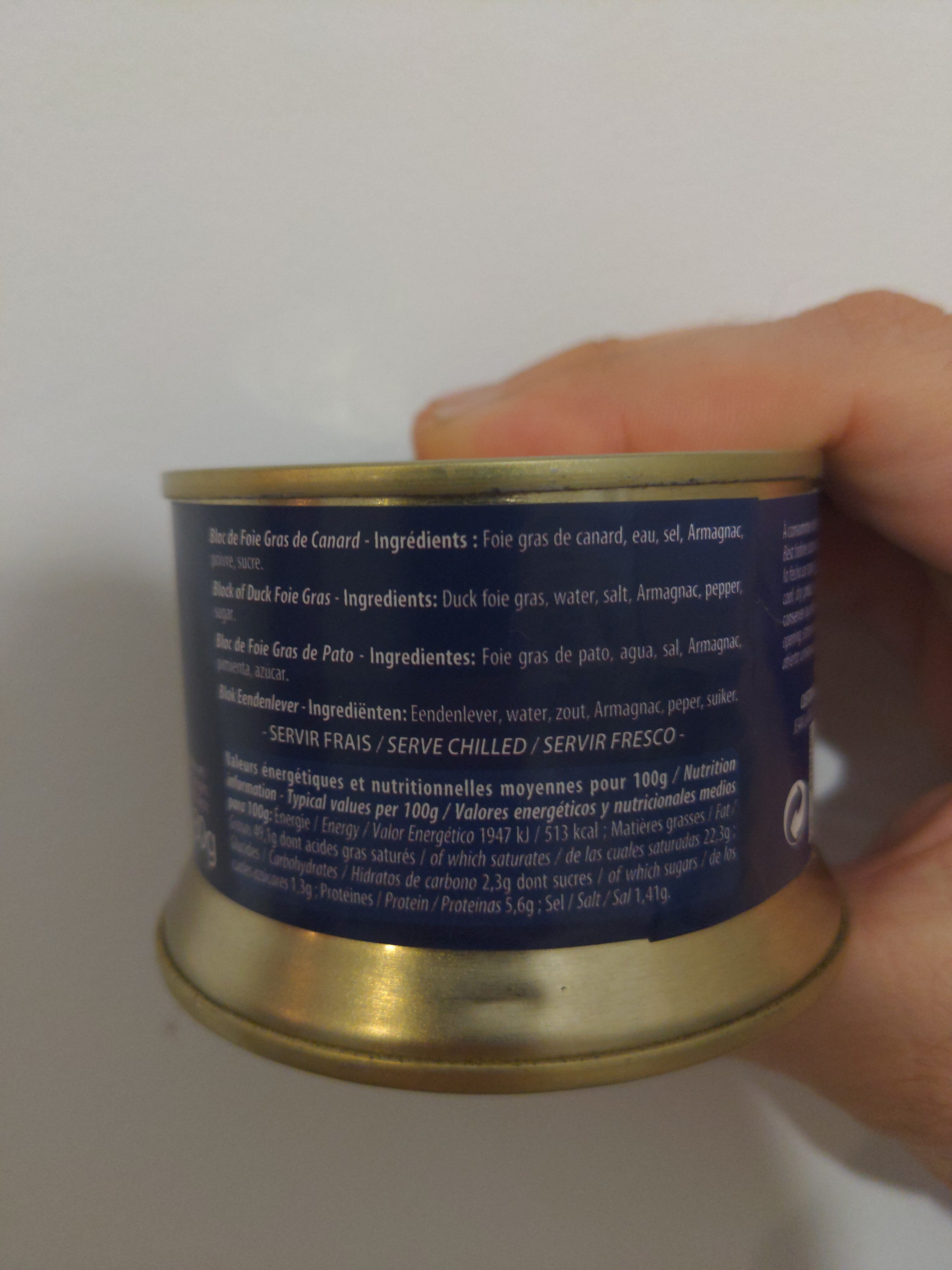 Bloc de foie gras de canard - Recycling instructions and/or packaging information - fr