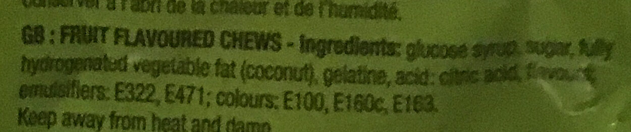 Air fruit - Ingredients