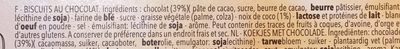 Biscuits Delacre Biarritz Chocolat coco - 175g - Ingrédients