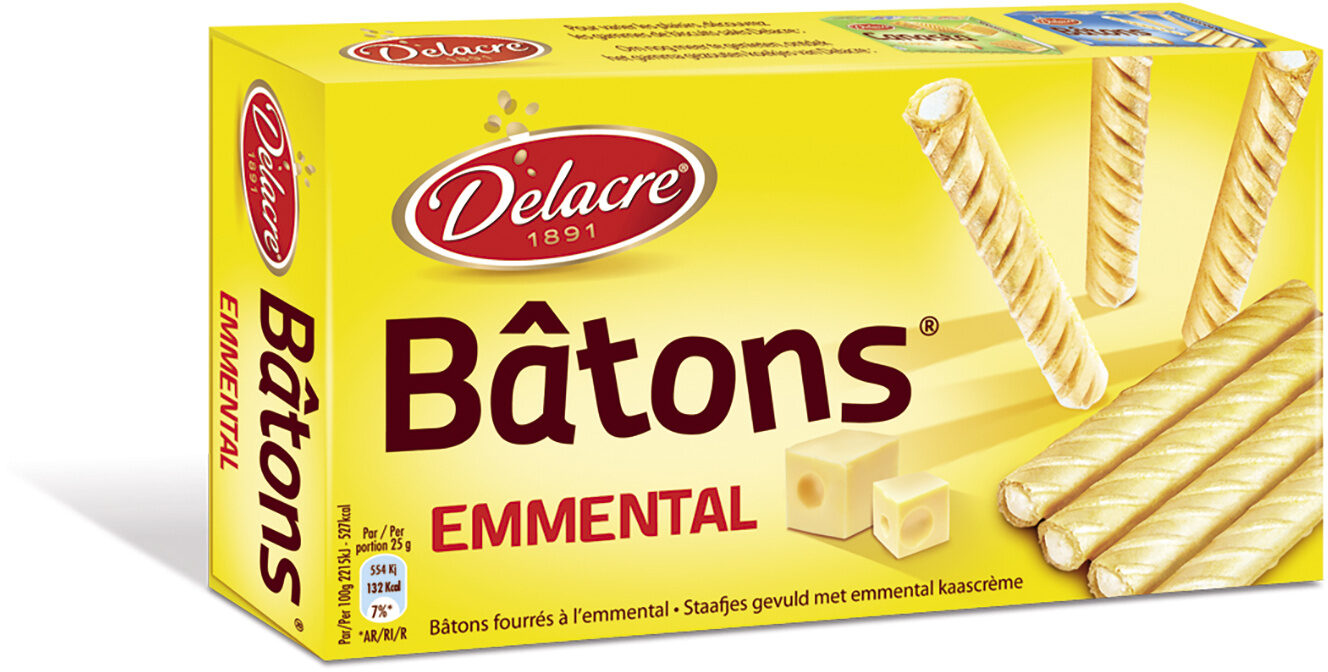 Biscuits Delacre Bâtons Fourrés emmental - 60g - Produit