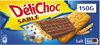 Délichoc biscuits sablés & tablettes chocolat au lait - 150g - Producto