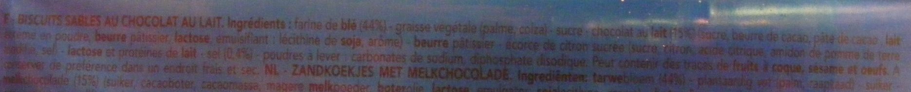 Biscuits Delacre Sprits Chocolat au lait - 200g - Ingredientes - fr