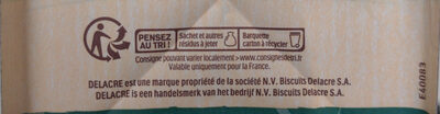 La Biscuiterie Delacre Cookies Double chocolat - 150g - Recycling instructions and/or packaging information - fr