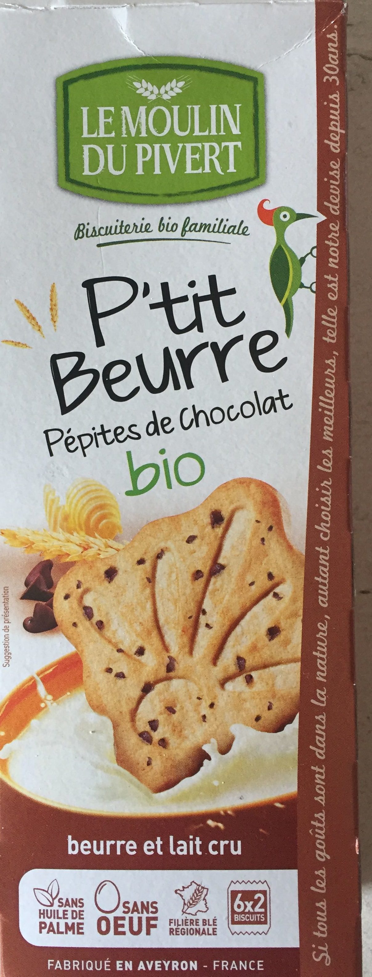 P’tit Beurre aux pépites de chocolat bio - Produit