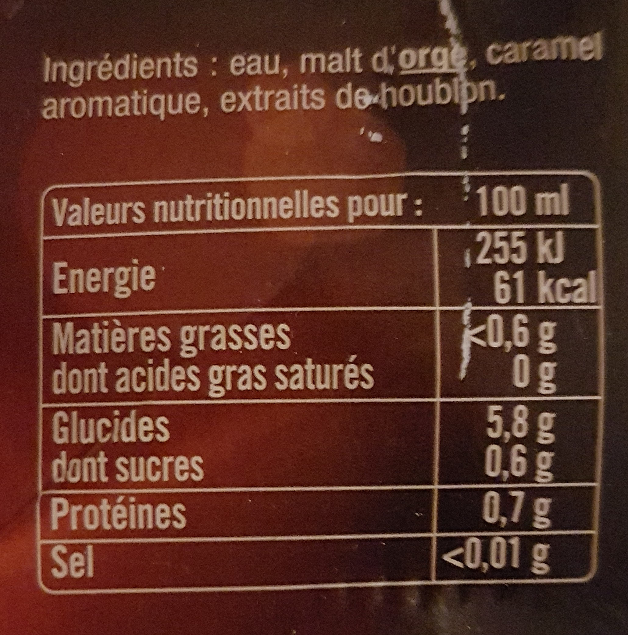 Pelfort brune - Ingredients - fr