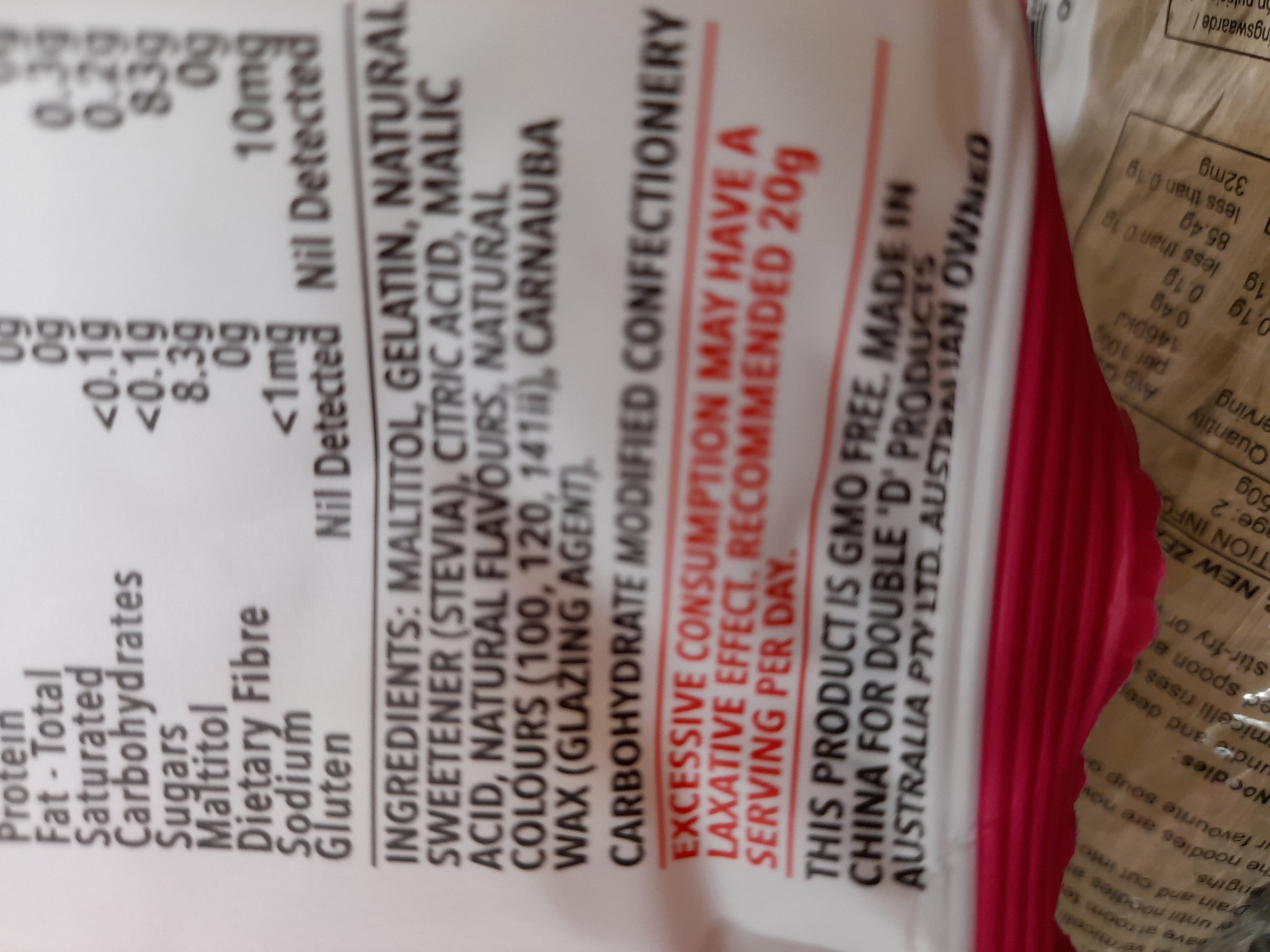 double d sugar free gummy bears - Ingredients
