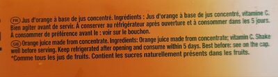 Le Fruit - Orange sans pulpe - Ingrediënten - fr