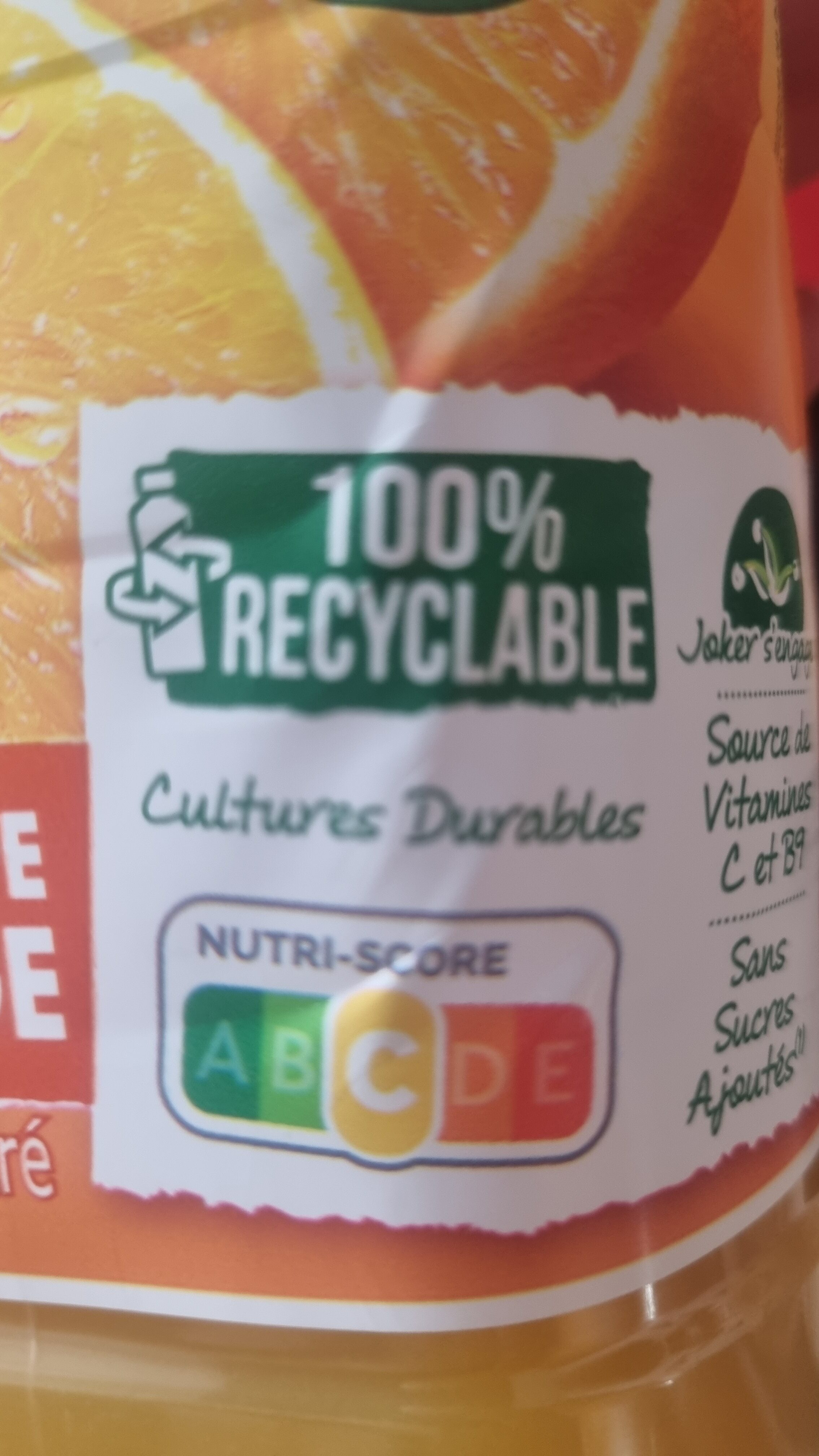 Le fruit Orange sans pulpe - Instruction de recyclage et/ou informations d'emballage