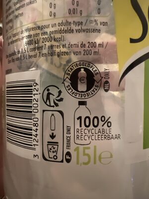 Schweppes Zero Lemon - Instruction de recyclage et/ou informations d'emballage