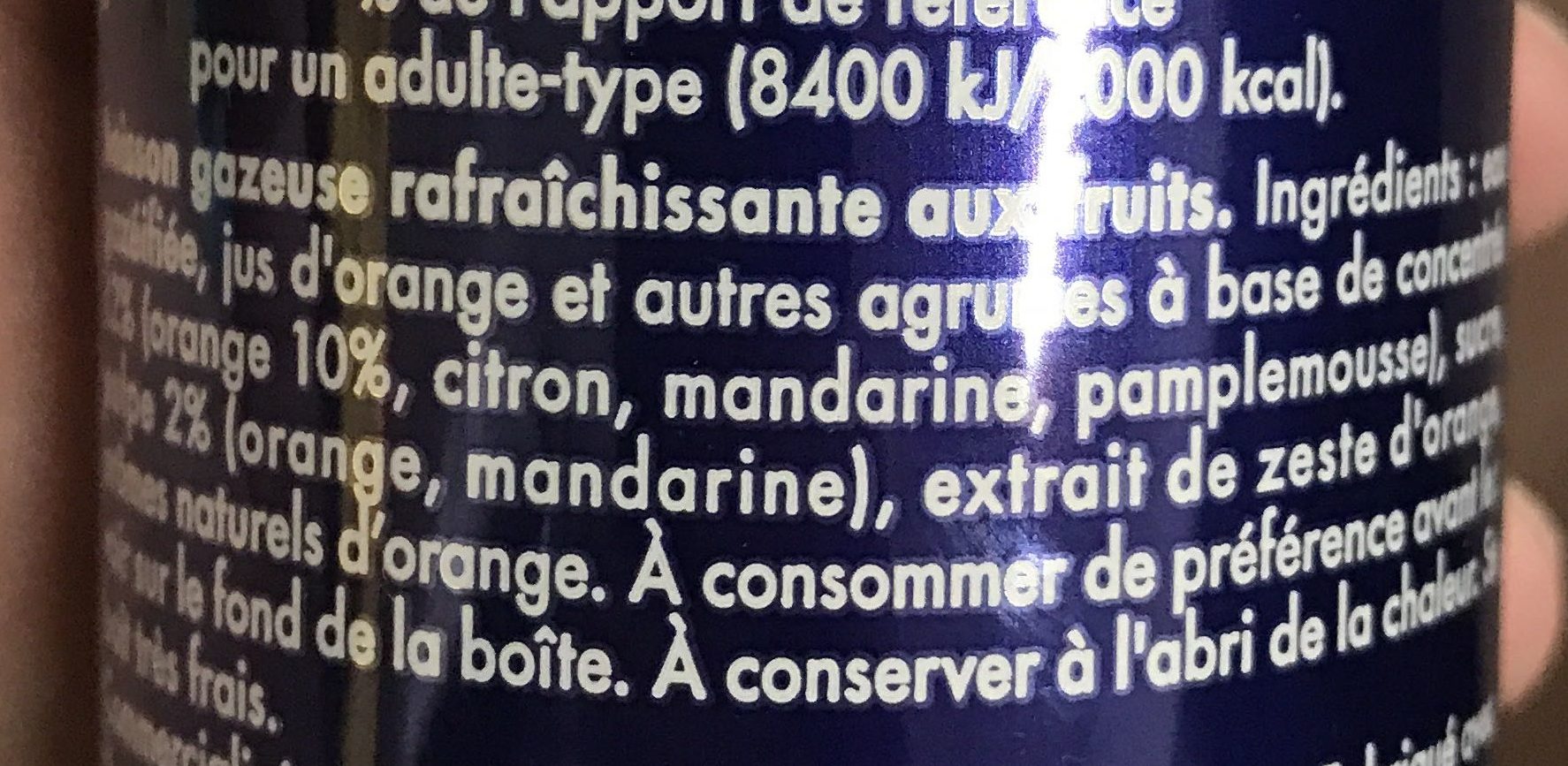 Orangina et sa pulpe - Ingredients - fr