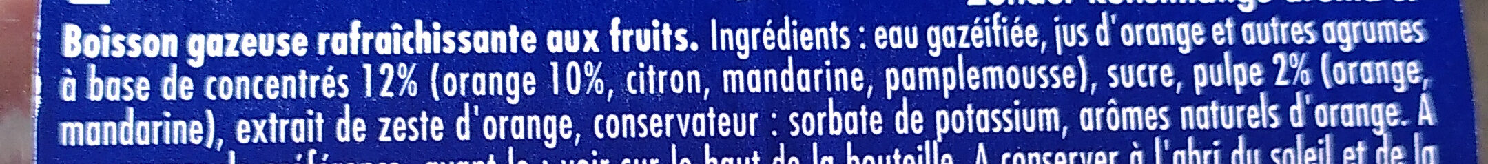 Orangina - Ingredients - fr