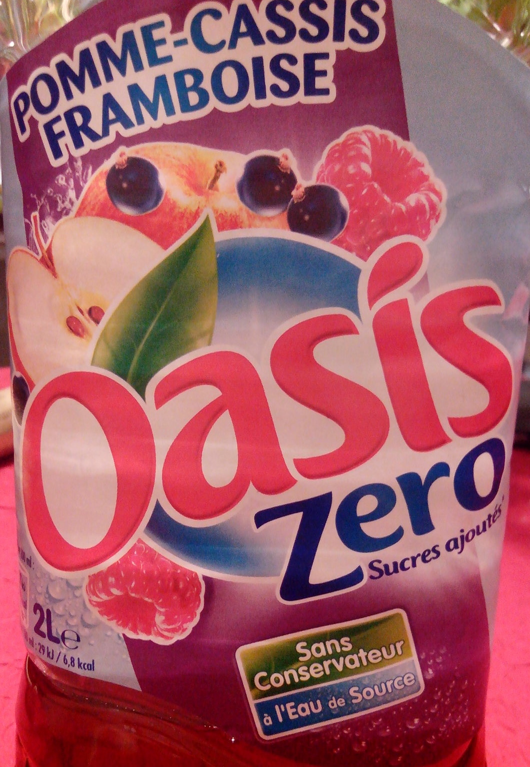 Oasis zéro Pomme cassis framboise - Produit