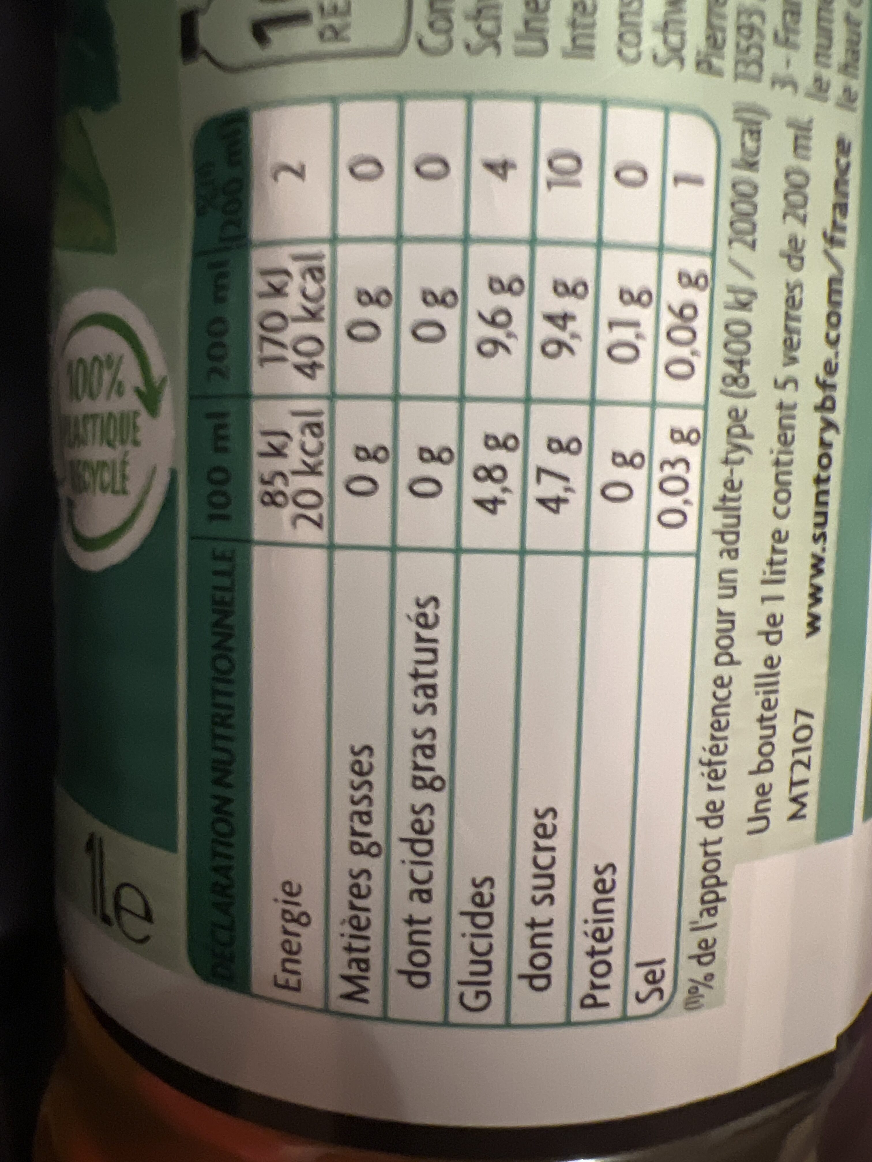May tea saveur menthe - Nutrition facts - fr