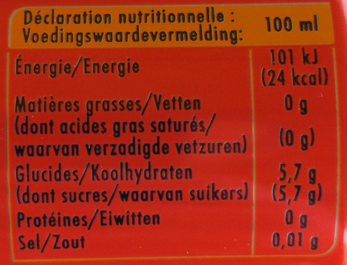 Schweppes agrumes aux saveurs d'orange,🍊de pamplemousse, de citron vert & de mandarine - حقائق غذائية - fr