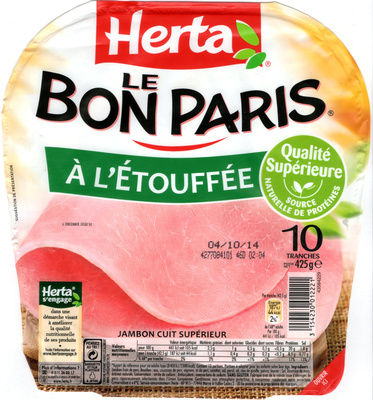Le Bon Paris à l'étouffée - Jambon cuit supérieur - Produit