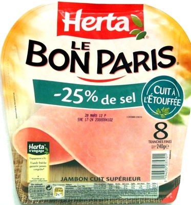Le Bon Paris - Jambon cuit supérieur de Paris - Produit