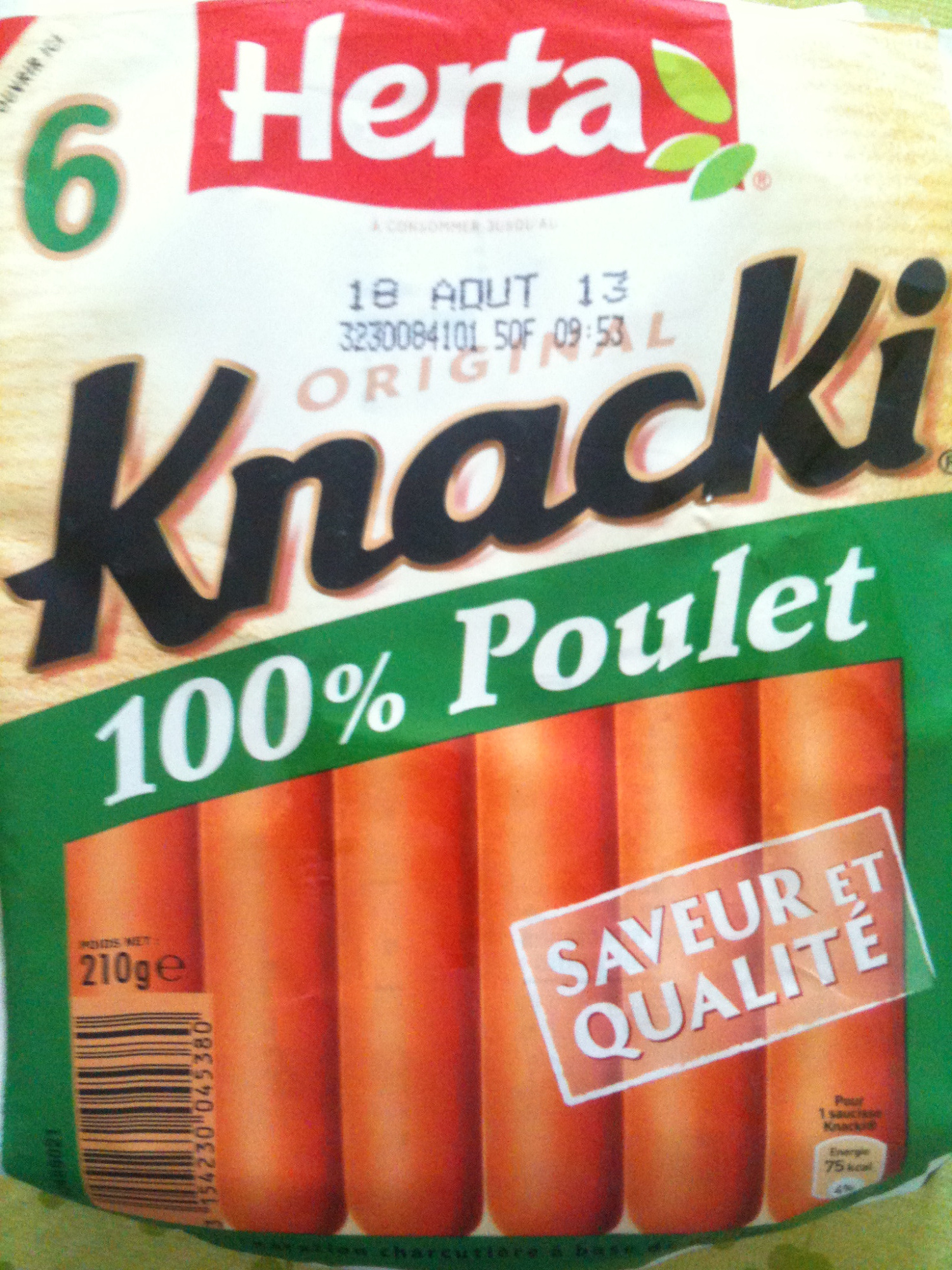 6 Original Knacki, 100 % Poulet - Product - fr