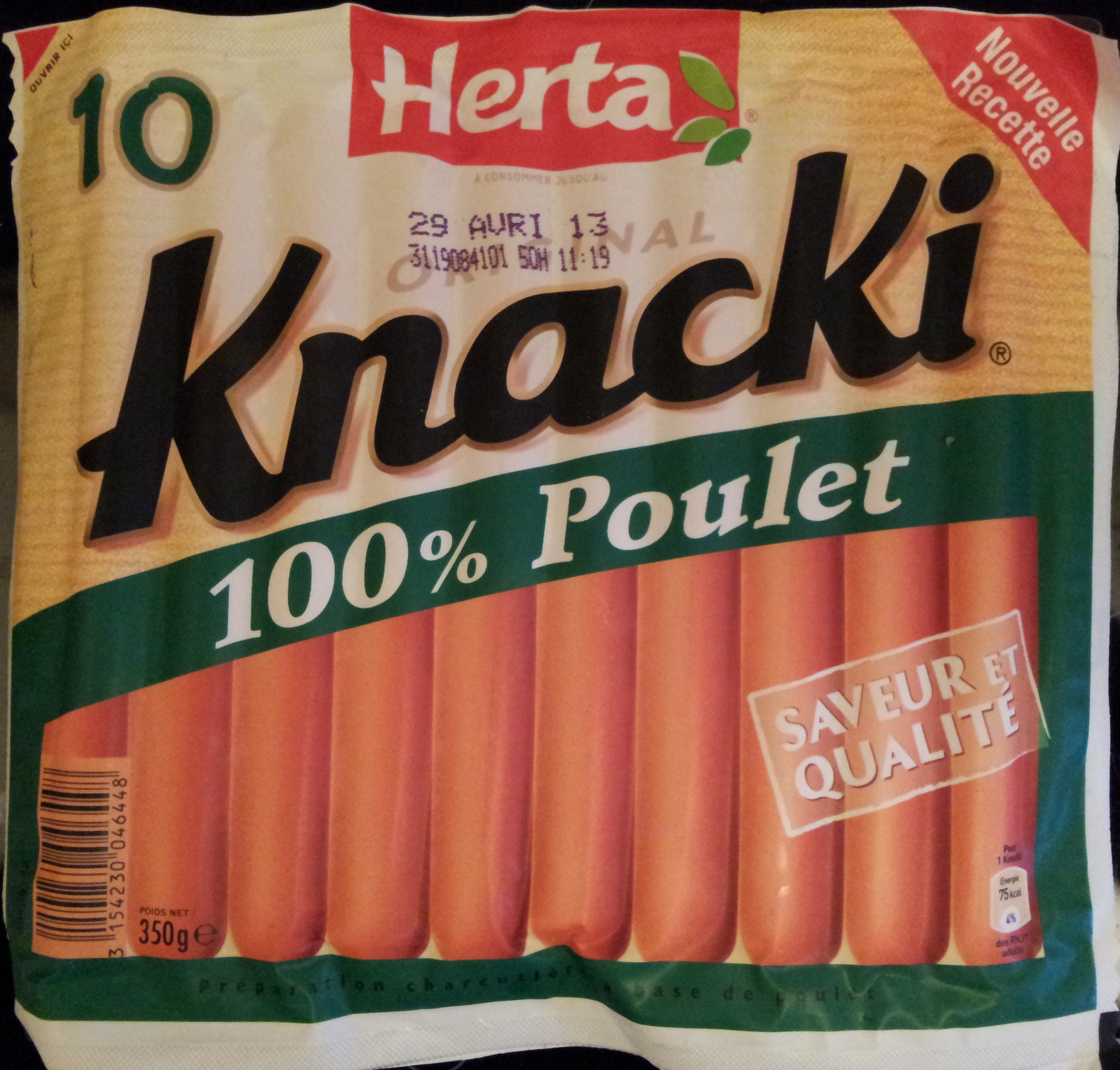 Knacki - 100% Poulet - Produit