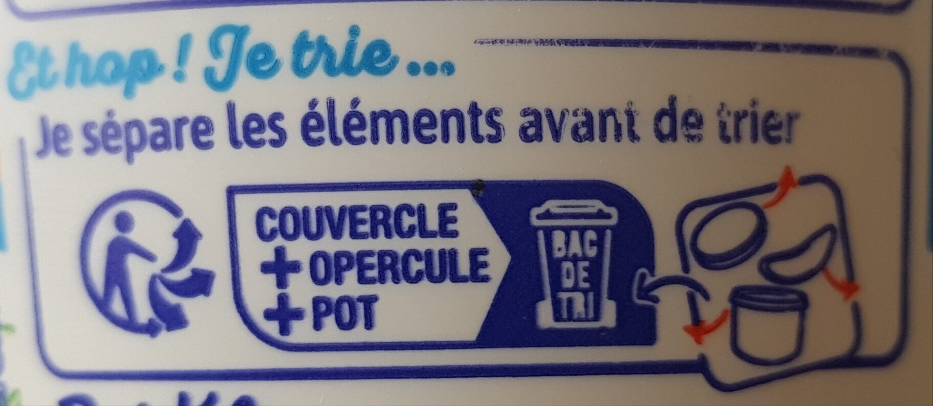 Crème fraîche épaisse - Recycling instructions and/or packaging information - fr