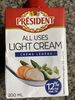 President Light Cooking Cream - Producto