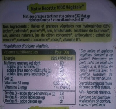 Tartine & Cuisson 100% végétal - Ingrédients