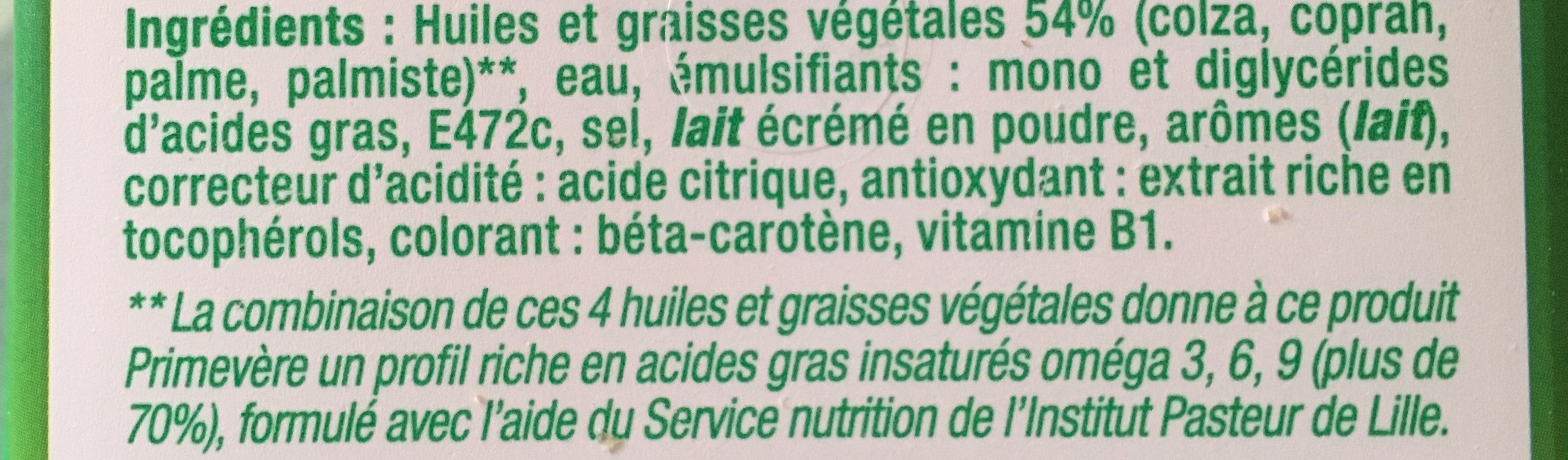 Margarine - Ingredienti - fr
