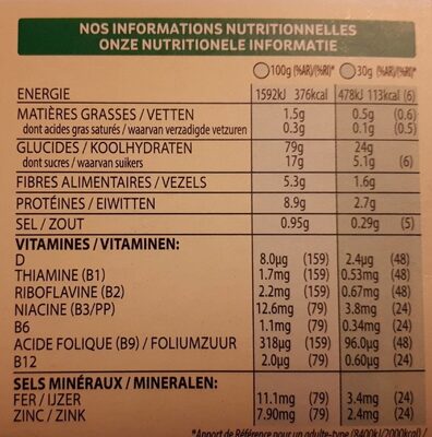 Céréales Special K Kellogg's Fruits Rouges - Nutrition facts - fr