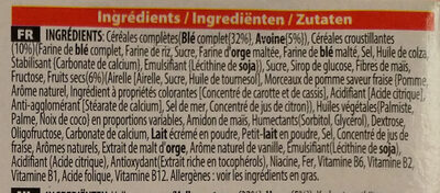 Spécial K Barres Croustillantes fruits rouges - Zutaten - fr