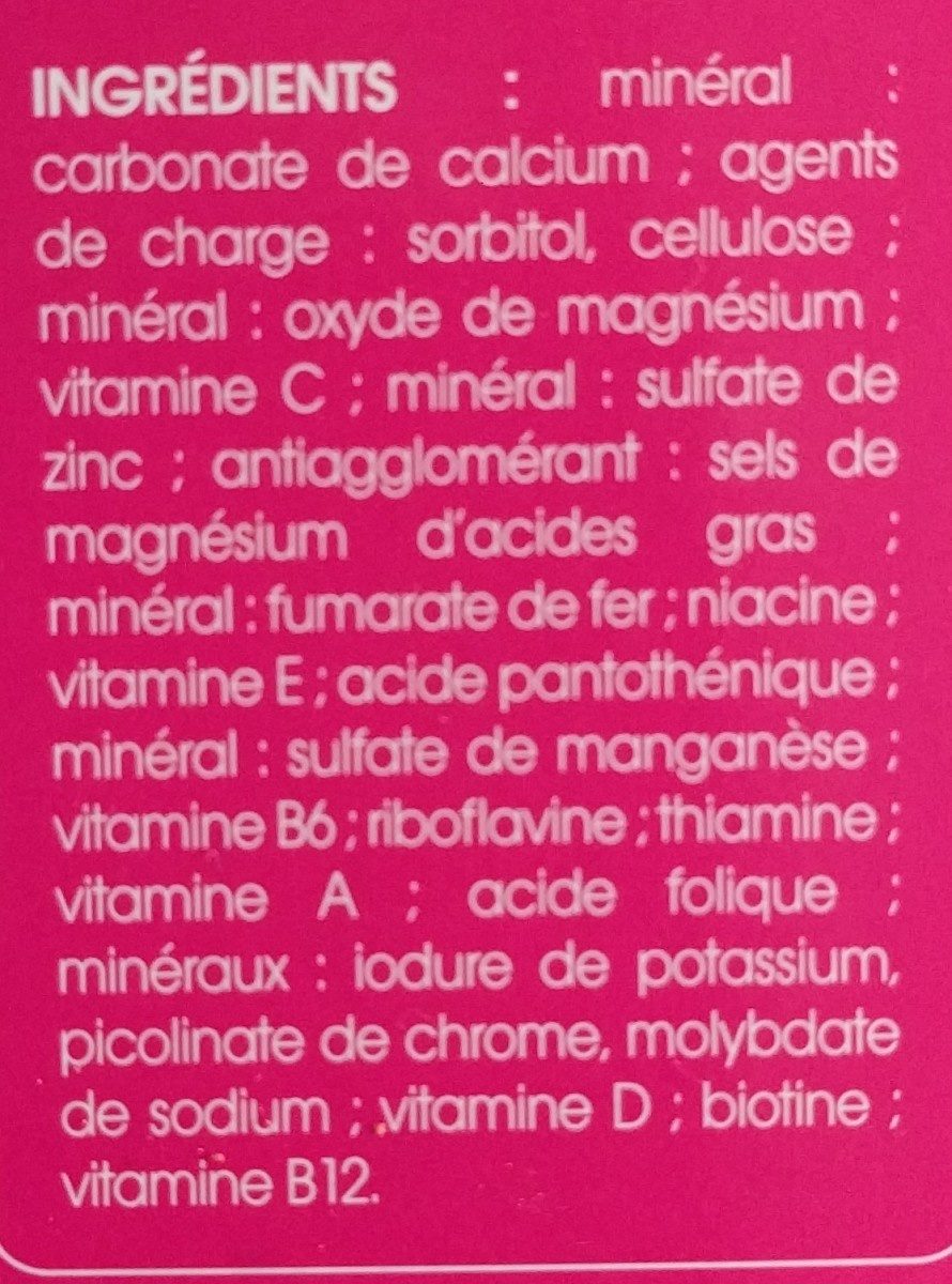 12 Vitamines & 8 minéraux - Ingredients - fr