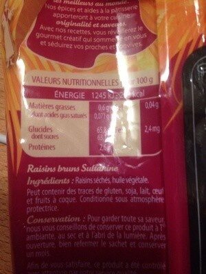 Raisins bruns sultanine - Producto - fr