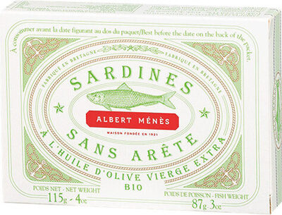 BIO Sardines Sans Arête à l'Huile d'Olive Vierge Extra - Produkt - fr